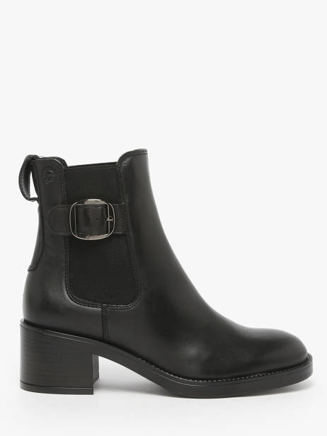Enkellaarsjes Met Hak Uit Leder Tamaris Zwart women 45